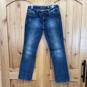 Miss Me Distressed Blue Jeans